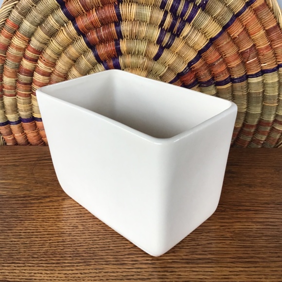 Vintage McCoy Pillow Vase Planter Cream White Rectangle Made in USA - Picture 9 of 14
